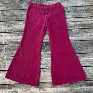 Sears Red Flare Wide Leg Jeans